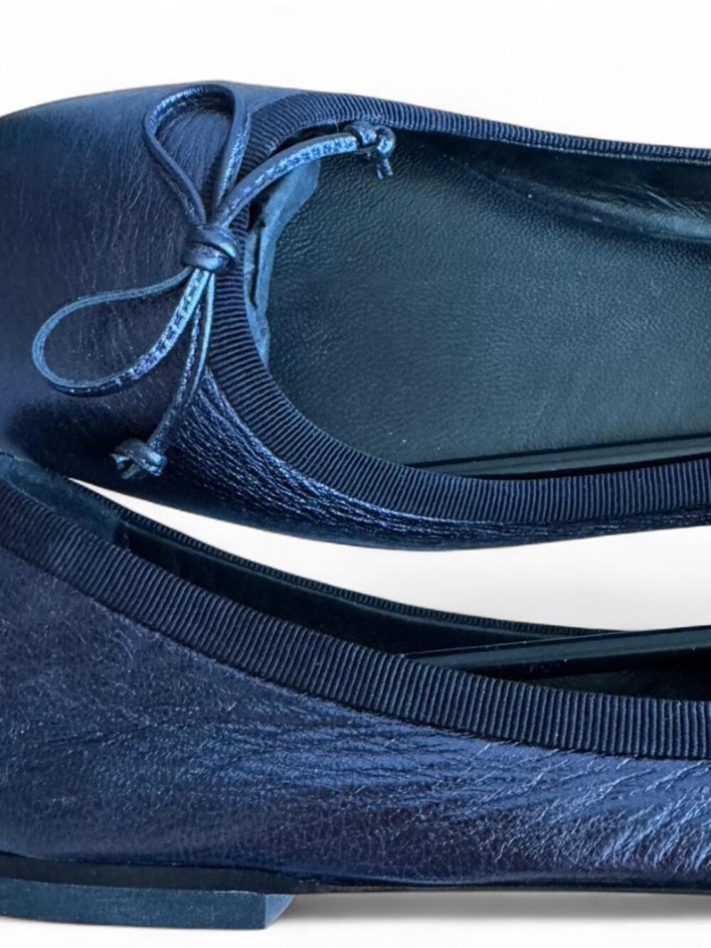 AGL Women's Blue and Navy Ballet-shoes